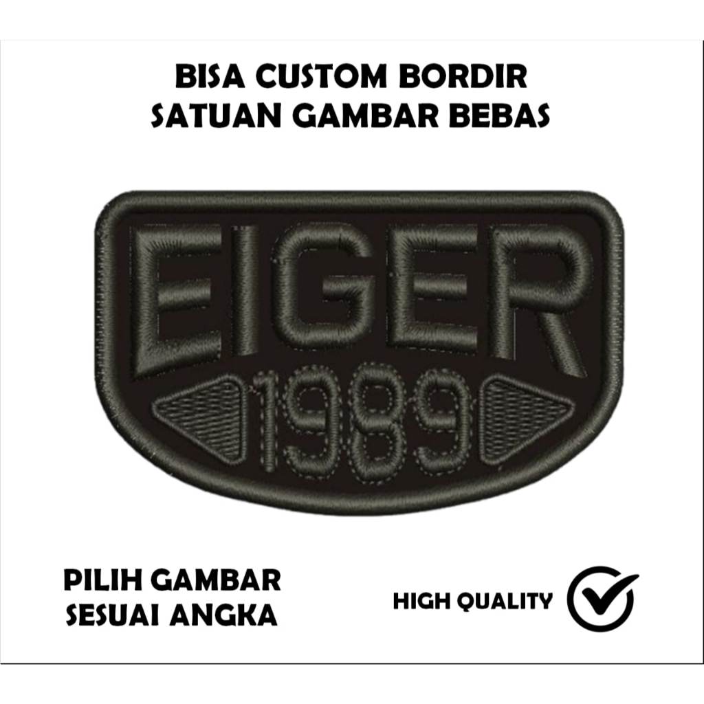 Emblem Patch Bordir Logo EIGER - IBP