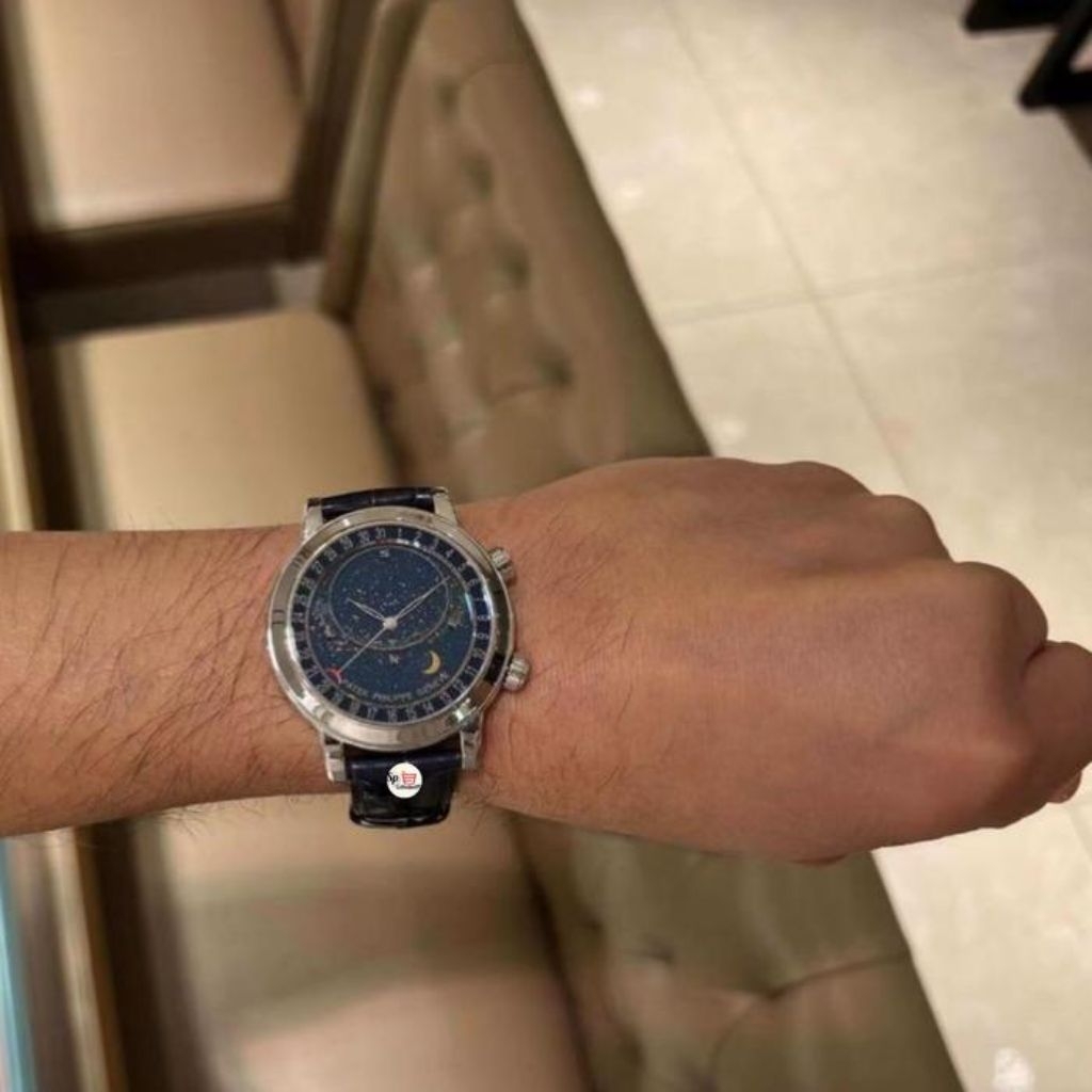 Jam Ptk Philippe Celestial 6102P Moon Phase Stainless Clean 1:1