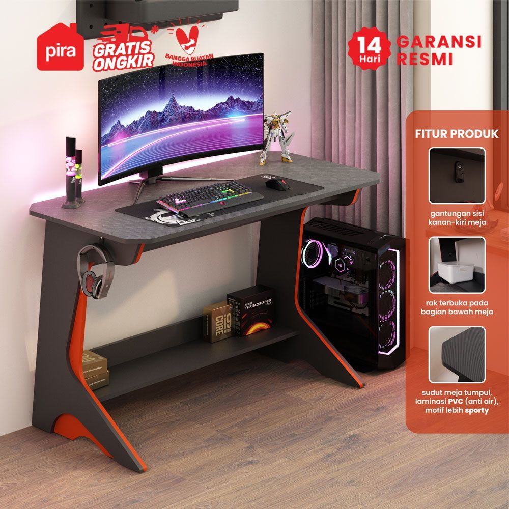 PIRA -  SONIC DK120 Meja Komputer / Meja Gaming / Meja Kerja / Meja Belajar / Meja Kantor