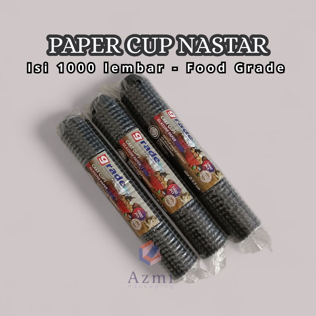 Paper Cup Case Nastar Hitam 5.5 1000 lembar Kertas Kue Kering Nastar Cup Mochi Mini