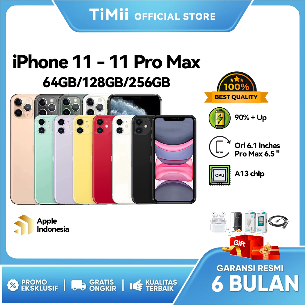iPhone 11 - iPhone 11 Pro / 11 Pro Max 64GB 128GB 256GB iBOX Second Original 100% Fullset Mulus No R