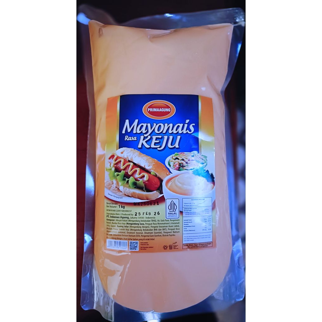 Mayones/Mayonais Keju 1 Kg Prima Agung