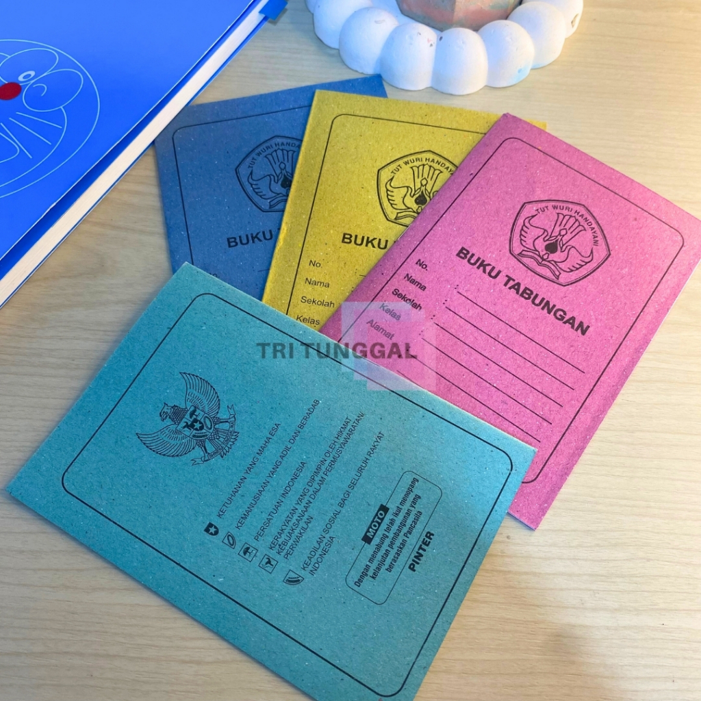 Buku Tabungan Uang Satuan Saving Book Anak Sekolah Arisan Sekolahan Spp Murid Siswa Siswi Warna Rand