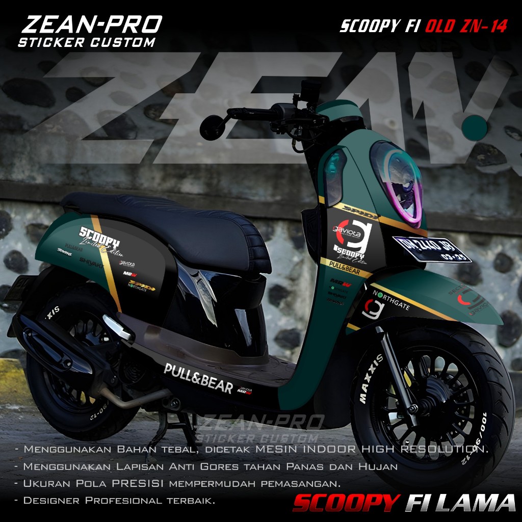 (PROMO COD) TERBARU Decal Sticker Honda Scoopy Fi Lama Full body - Stiker Skotlet Variasi Modifikasi