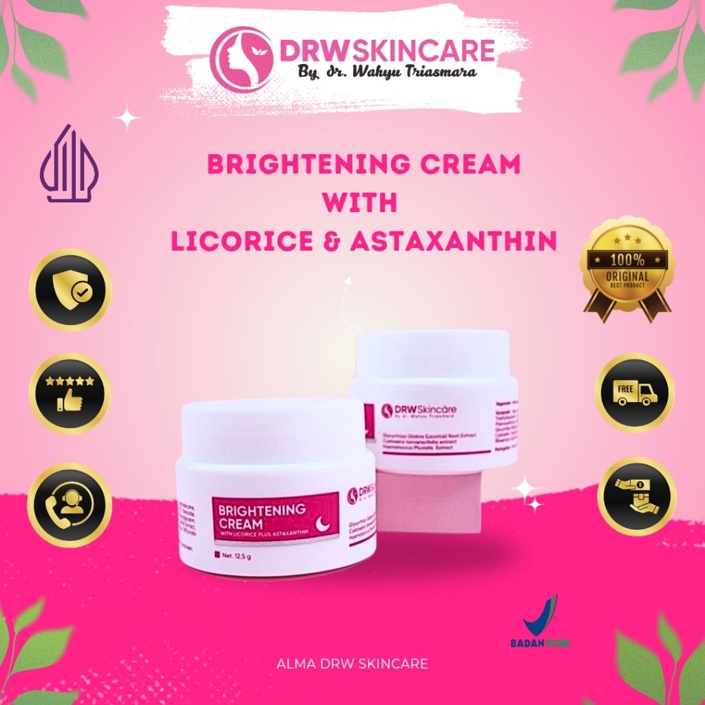 DRW SKINCARE  cream malam Brightening Cream 1 (BCB) untuk flek hitam
