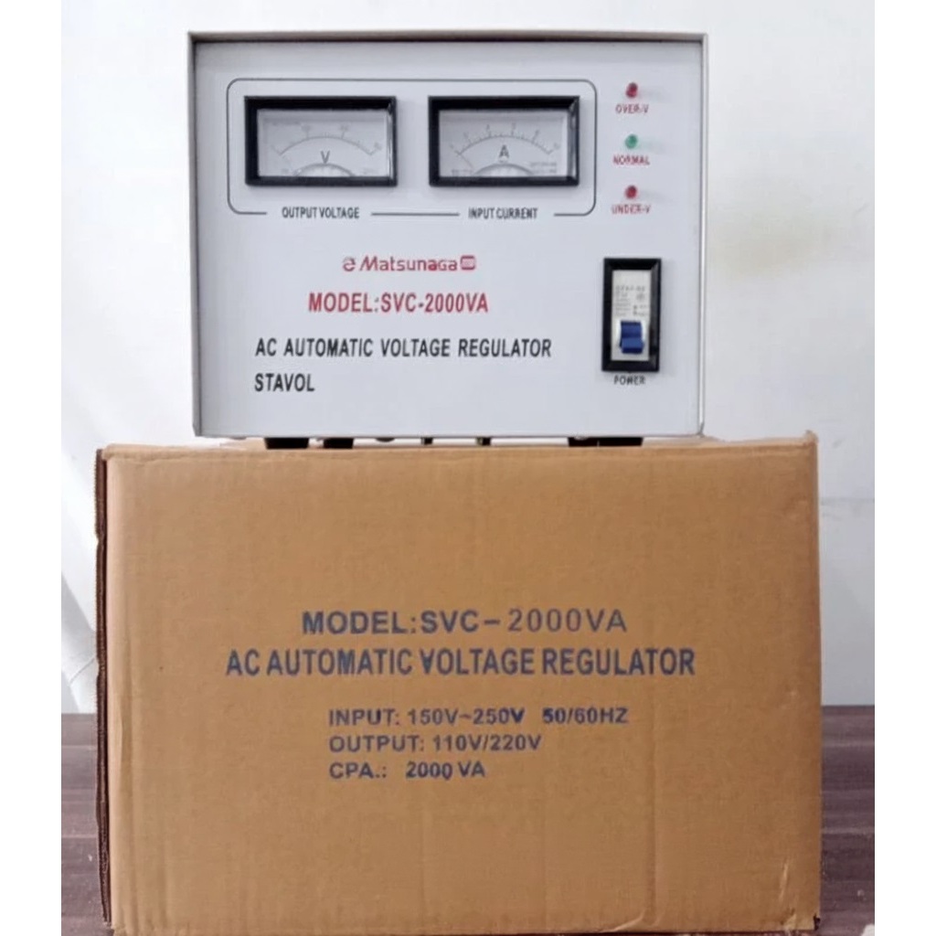 MATSUNAGA Stavolt 2000VA Stabilizer 2000 Watt SVC 2000 VA