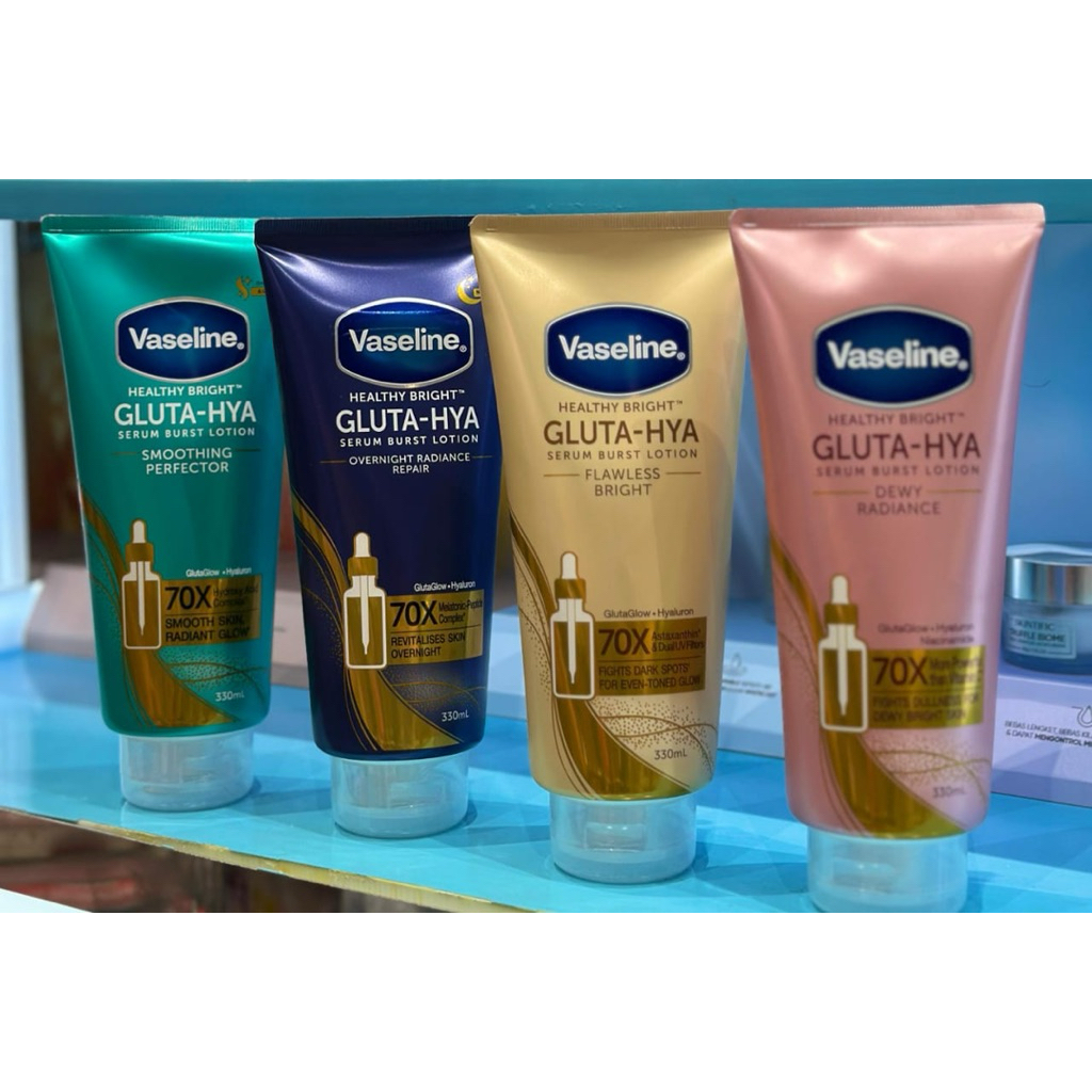Healthy Bright VASELINE GLUTA HYA 330ML - Body Serum Lotion Vaseline 330ML - Kemasan Baru 70x Hydrox