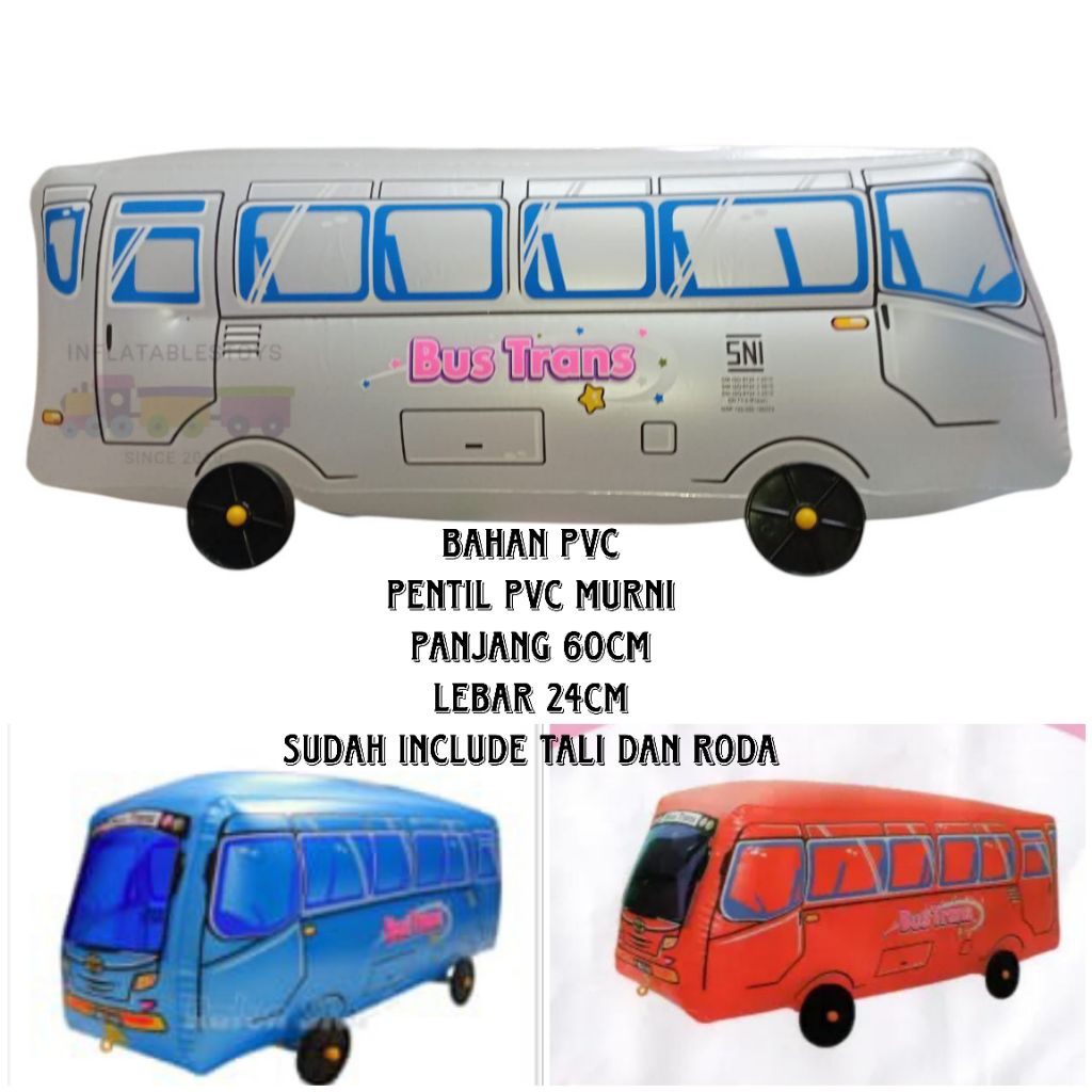 Mainan Tiup Anak Roda Bus Transs Aman SNI LkL