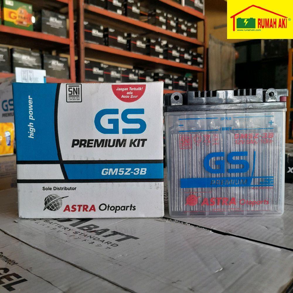 ORIGINAL AKI GS ASTRA GM5Z - 5 AH AKI MOTOR JUPITER Z/MX 135, MIO SERIES (2007 – 2011), VEGA STDR/R/