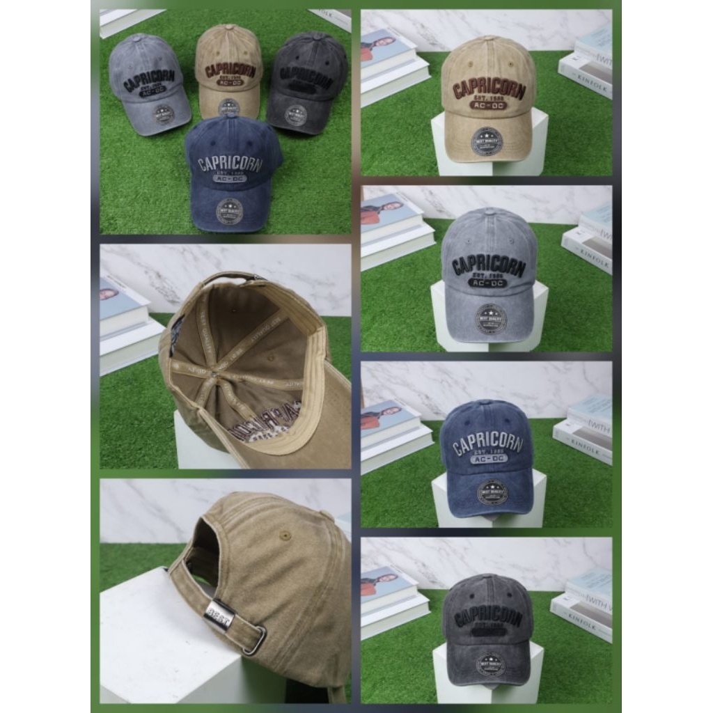 TOPI IMPORT BASEBALL CAPS WASHING CAPRICORN UNSEX PRIA WANITA