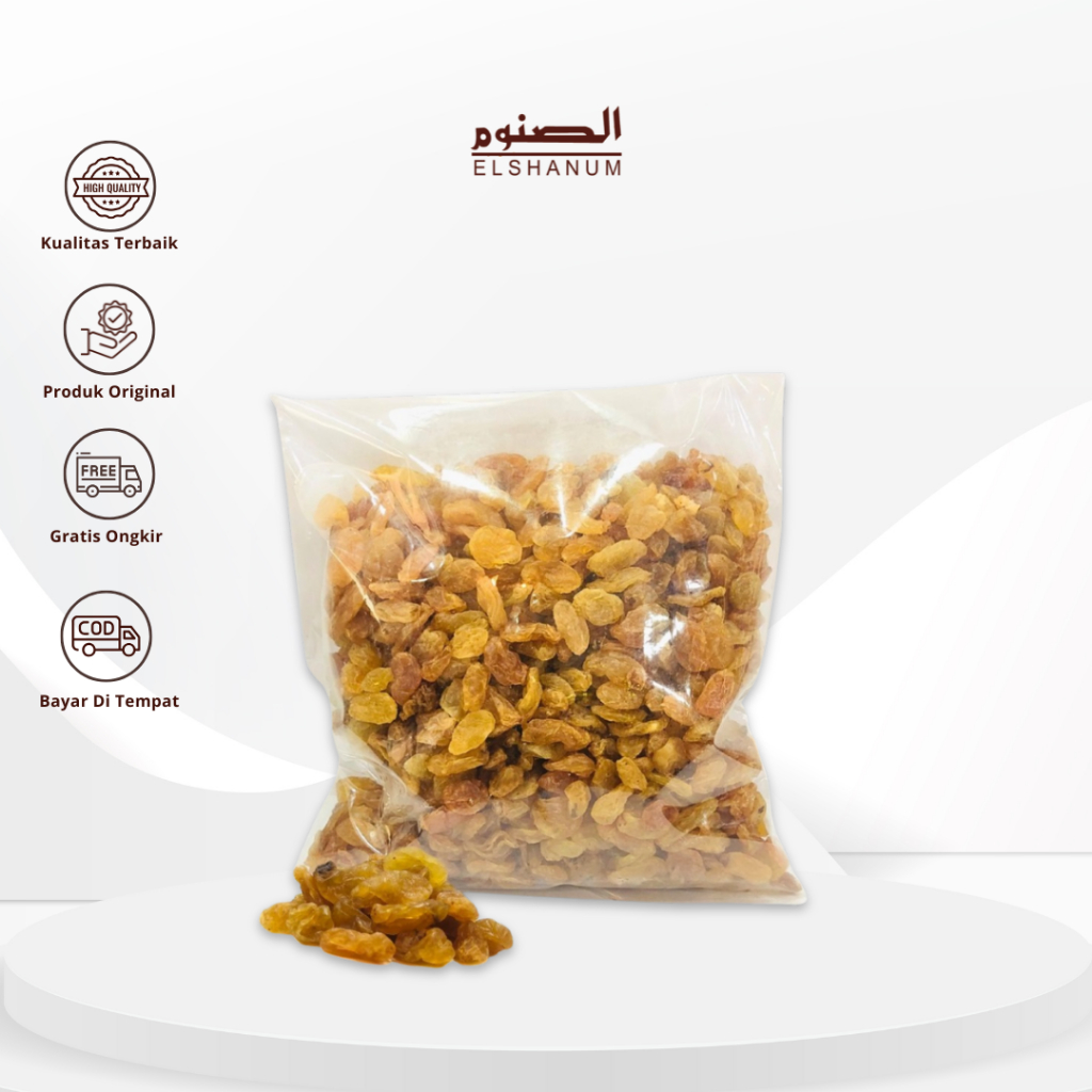 KISMIS GOLDEN RAISIN 500GRAM / Kismis Golden Raisin / Kismis Manis / Kismis Original / Kismis Arab