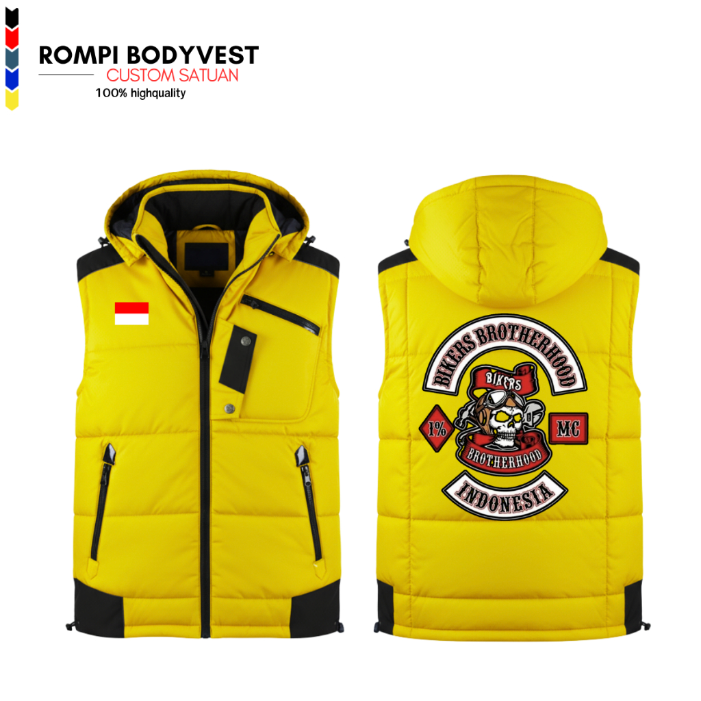 ROMPI BIKERS BROTHERHOOD VEST MOTOR BODYPROTECTOR PS WINDBREAKER OUTDOOR CUSTOM