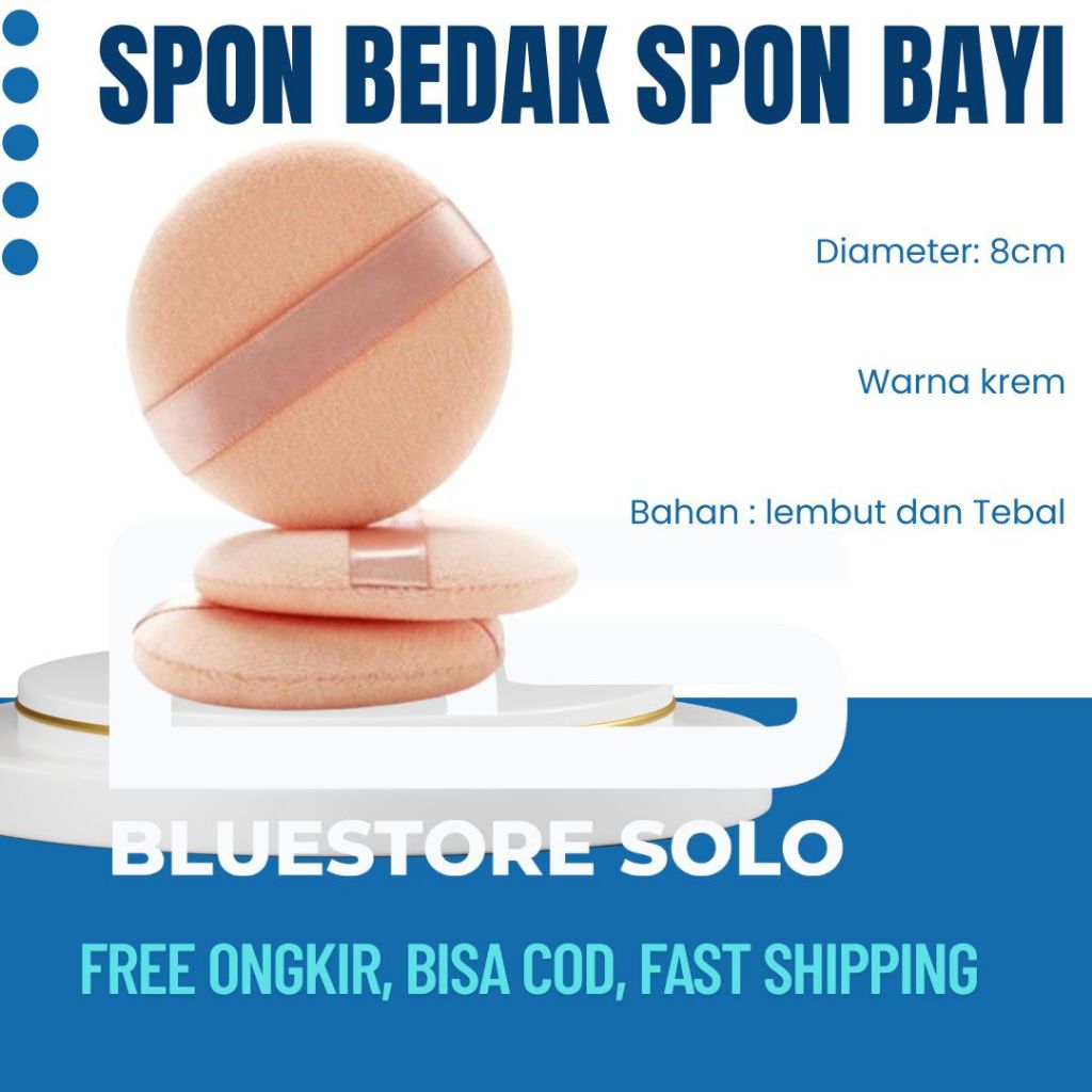 Spon Bedak Spon Bayi Bedak Tabur Powder Puff Make Up Sponge