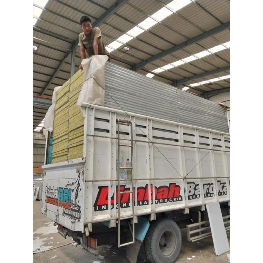 Rockwool Sandwich Panel Wall – Insulasi Suara & Panas | Custom Thickness