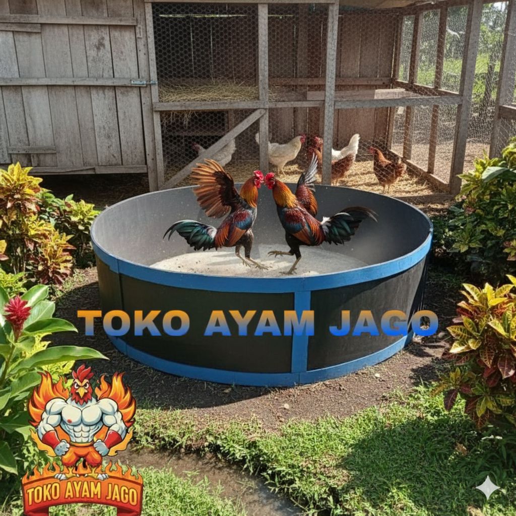 Ring aduan geber ayam kalang ayam list biru ketebalan 20mm termurah