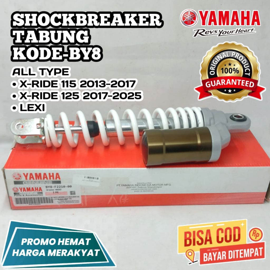BY8 SHOCKBREAKER TABUNG PUTIH,SHOCKBREAKER TABUNG ORIGINAL YAMAHA,SHOCKBREAKER X RIDE 115,SHOCKBREAK