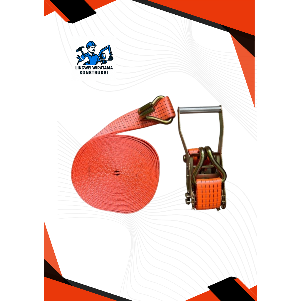 RATCHET TIE DOWN CARGO LASHING BELT/ CARGO STRAP 5 TON 12 METER