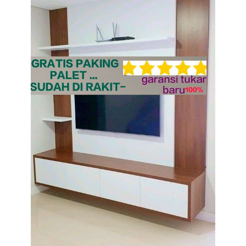 promo meja tv kabinet tv melayang elegan dan minimalis