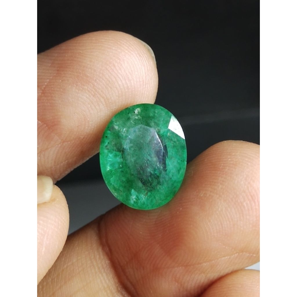 Natural Emerald Zamrud Memo 13 x 11 x 5.7 mm 5.85 Ct Colombia Beryl Hijau Oval Cutting YGL 1647