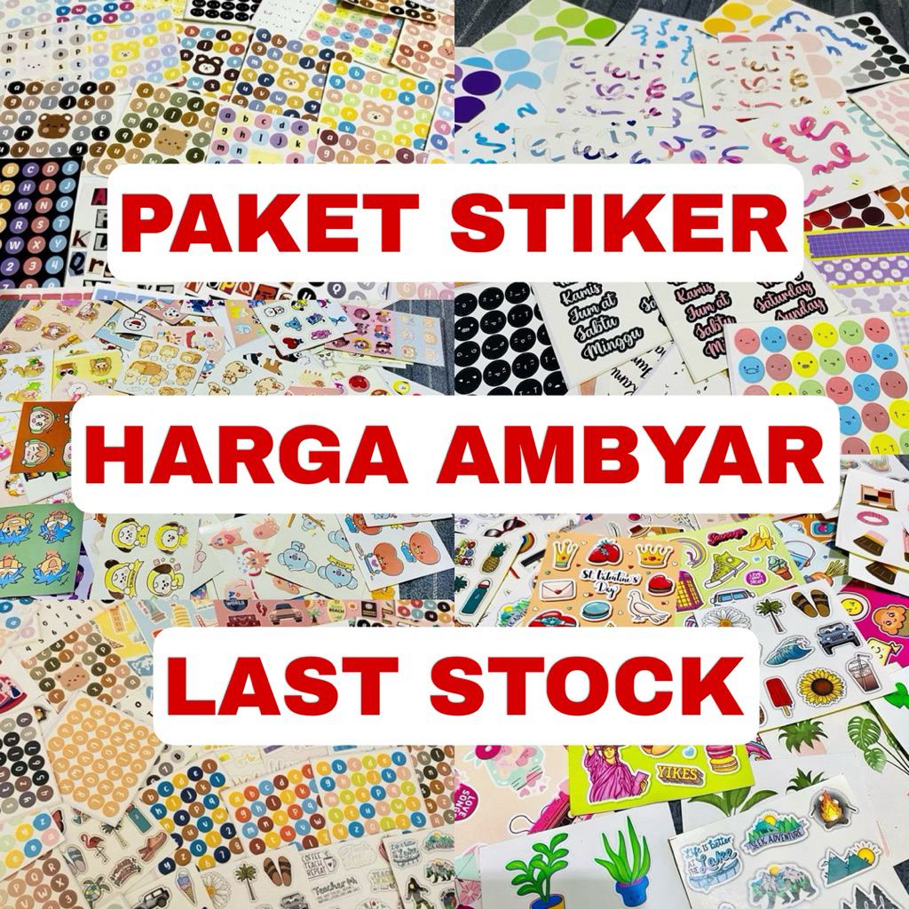 Stiker Lucu Sudah Cutting Sesuai Pola | Stiker Aesthetic Kawaii Anti Air untuk Laptop, HP, dan Journ