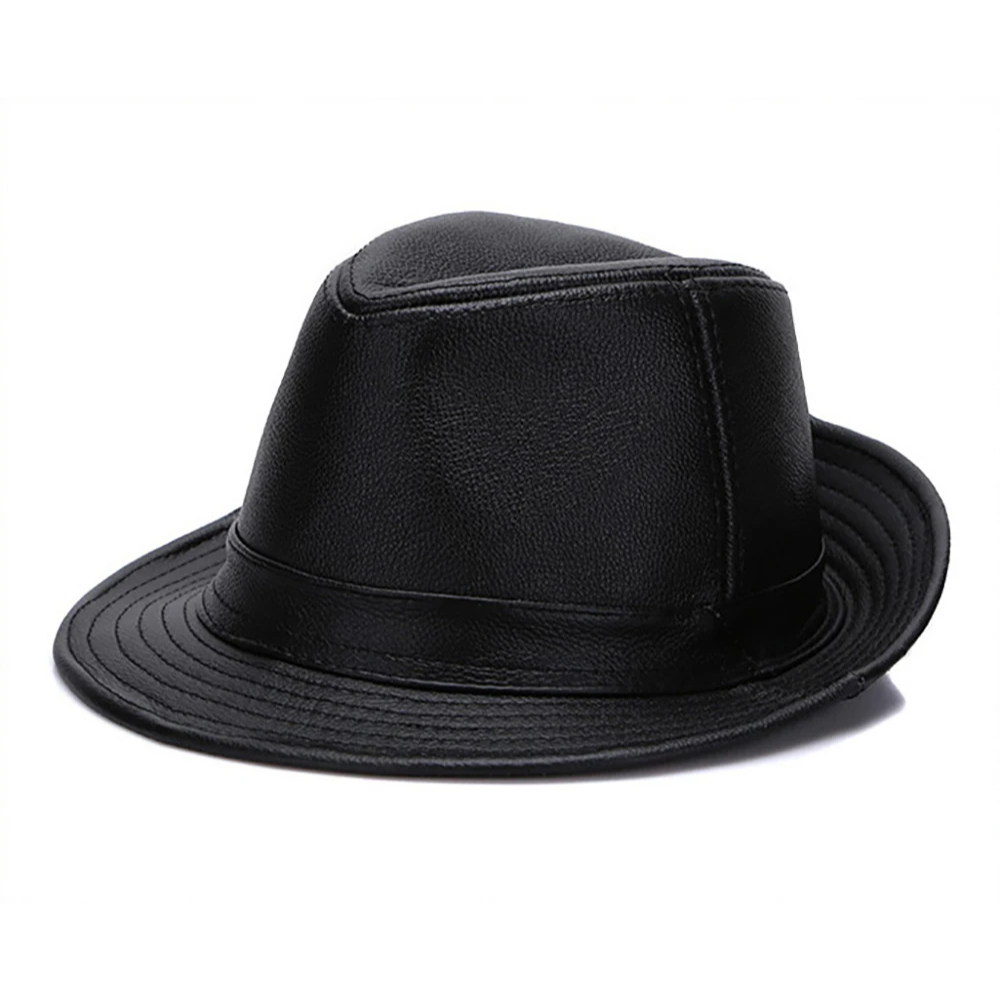 ENURE Topi Koboi Kulit Sapi Asli 100% Musim Gugur Pria 2025, Topi Fashion Pria, Topi Koboi Hangat Fh