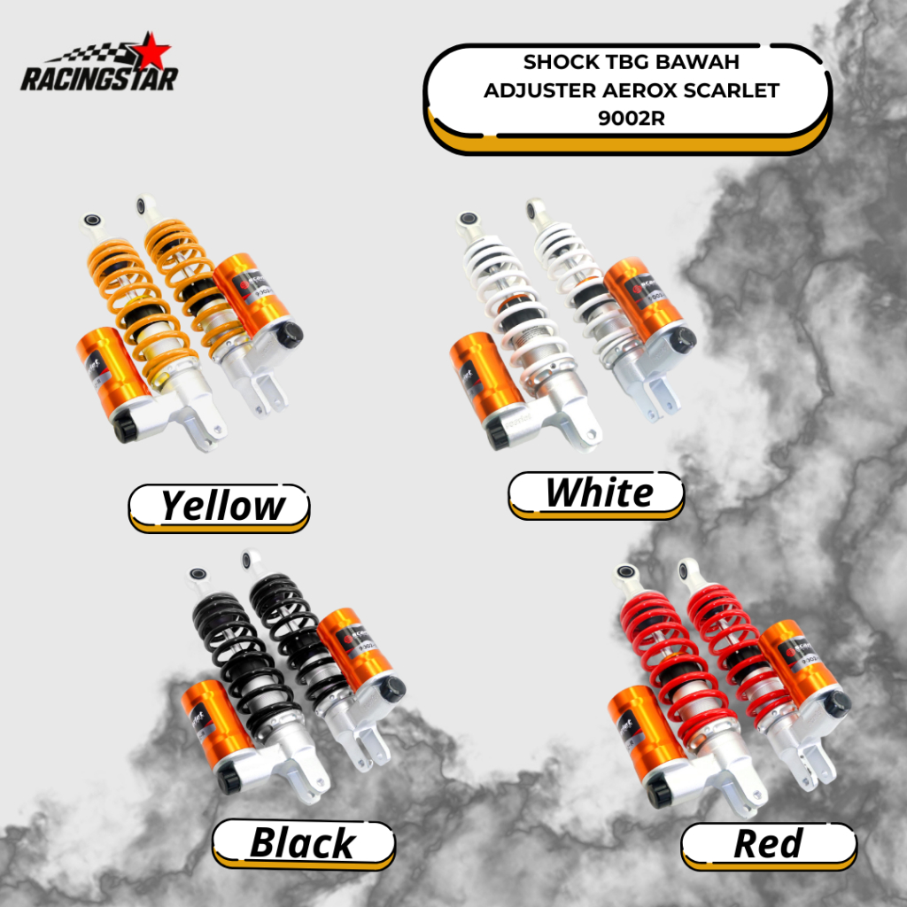 Shockbreaker AEROX Tabung Bawah { 9002 R } Scarlet