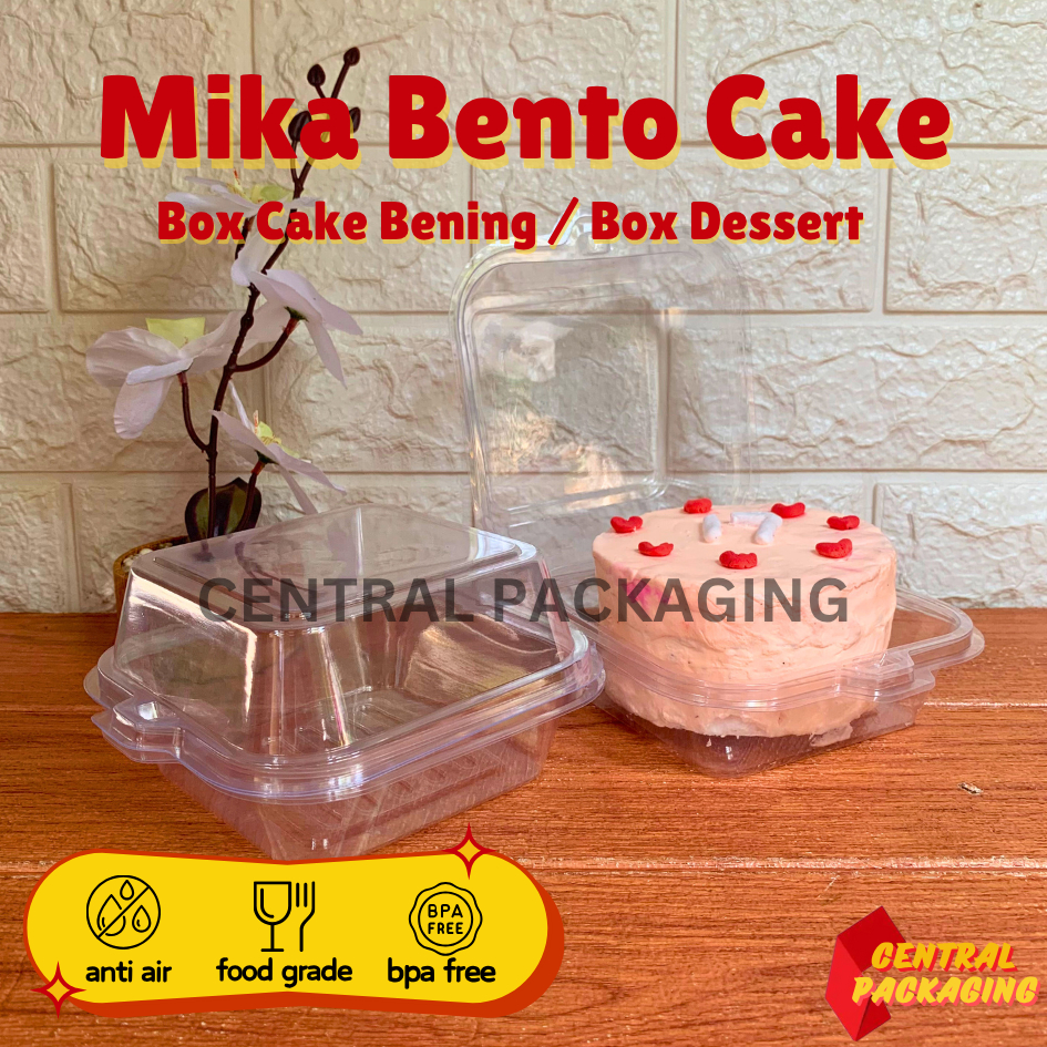 Central Packaging - Korean Bento Box Bening Dessert / Box Mika Kotak Kue Slice Cake Dessert Box
