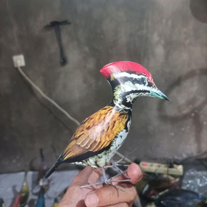 Pajangan taman patung dekorasi burung boneka mainan manuk ocehan pelatuk bawang patung burung caladi
