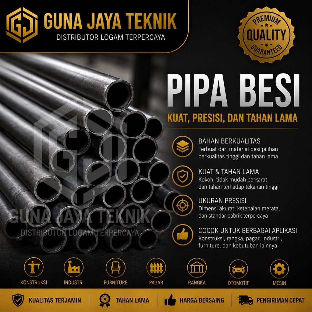 pipa besi od 10 mm id 8 mm