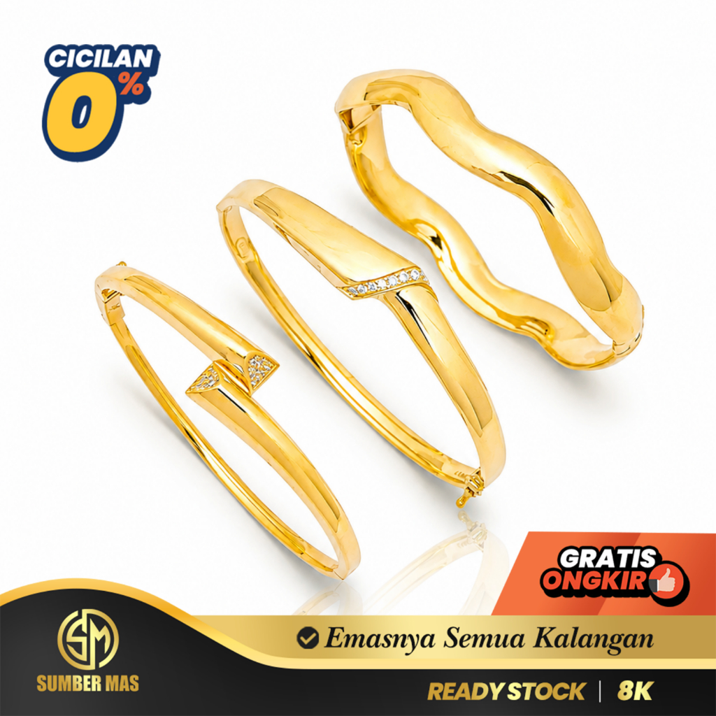 SUMBER MAS - Gelang Kolong Emas (OL) Bold Fashion 8K