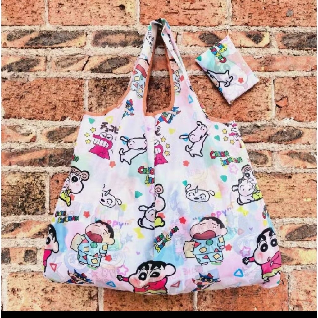 Tote bag crayon shincan tas belanja shinchan lucu shopping bag crayon shinchan tas lipat wanita kara
