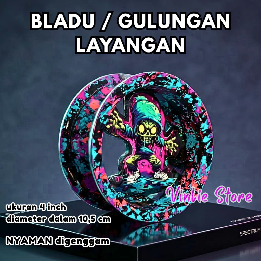 Bladu Layangan Motif Unik Marbling – Gulungan Benang Layangan Bladu Kenur Evos Golongan Racing Bladu