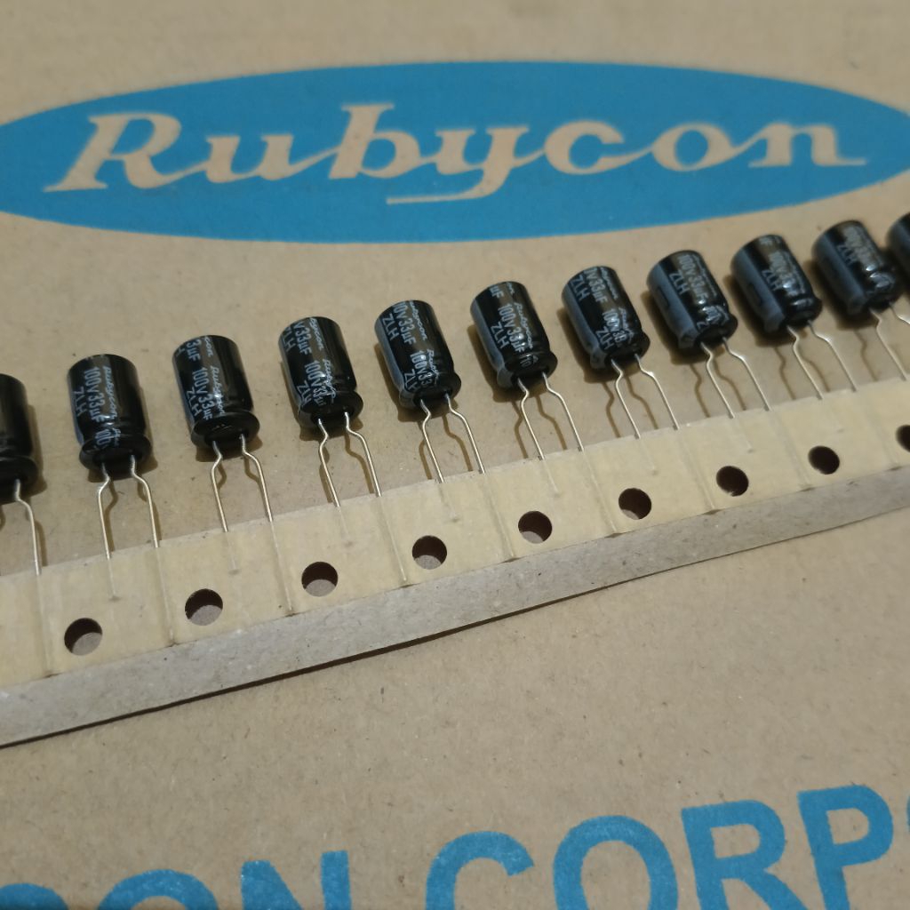 ELCO 33UF 100V RUBYCON ORIGINAL HITAM