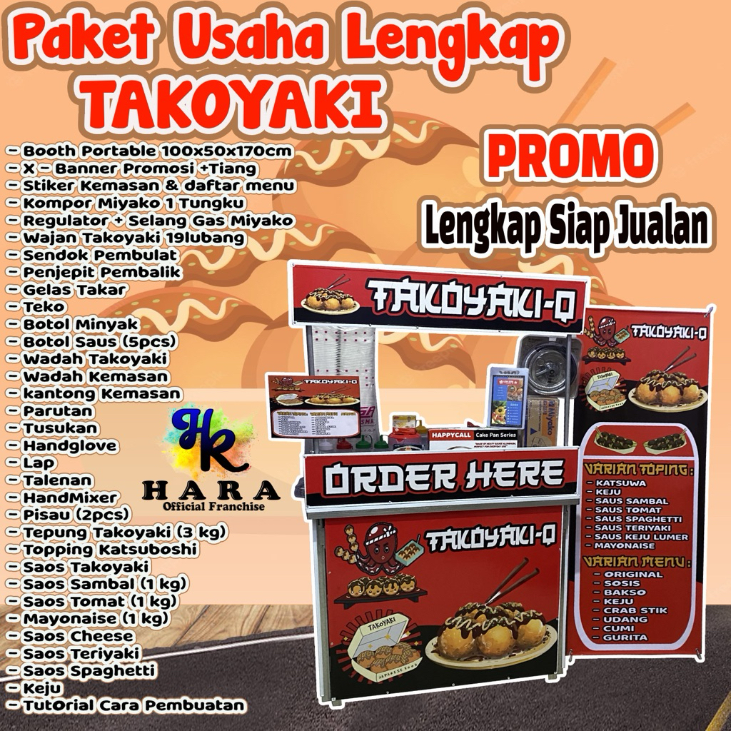 TERMURAH.. FRANCHISE/PAKET USAHA MAKANAN TAKOYAKI LENGKAP SIAP JUALAN..