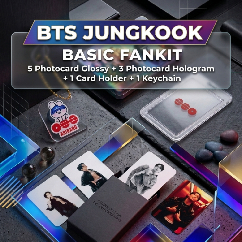 Jo's Market Fankit BTS Jungkook Isi Photocard Glossy Hologram Card Holder Murah