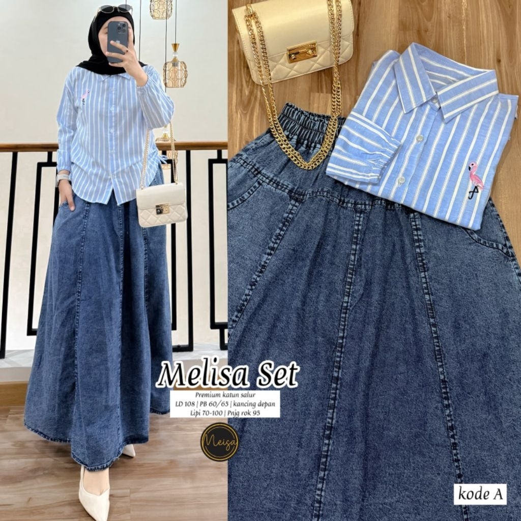 Melisa Set Rok / Klara Set Rok Jeans Realpict