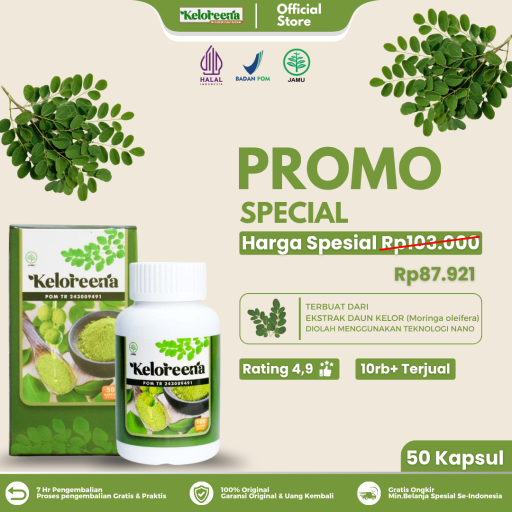 Keloreena Obat Herbal Azoospermia Pria Subur Ekstrak Daun Kelor Tanpa Bahan Campuran