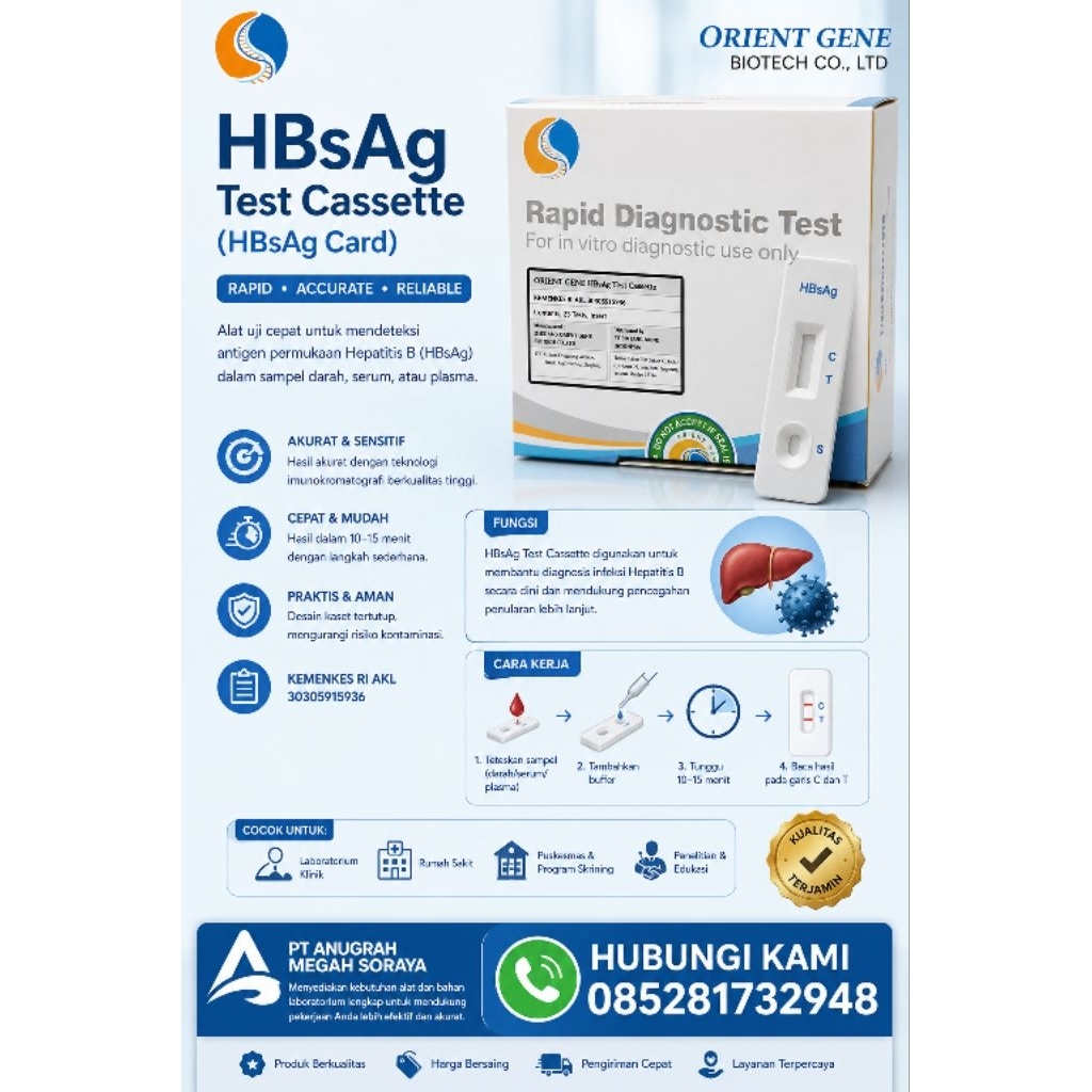 HBsAg Test Cassatte / HBsAg card ORIENT GANE
