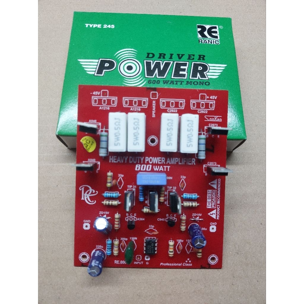 Kit Driver Power Amplifier 600 Watt Mono 245