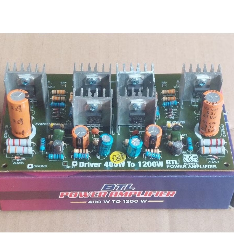 Kit Driver Power Amplifier BTL Bridge 400 Watt To 1200 Watt Mono 317