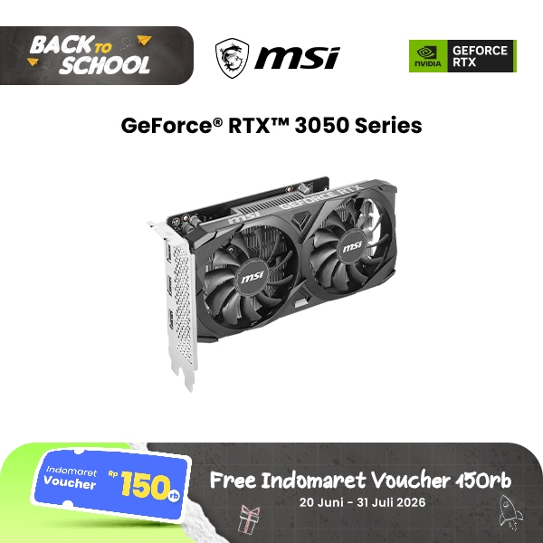 VGA MSI GeForce RTX 3050 Ventus 2X OC 6GB - 6 GB DDR6