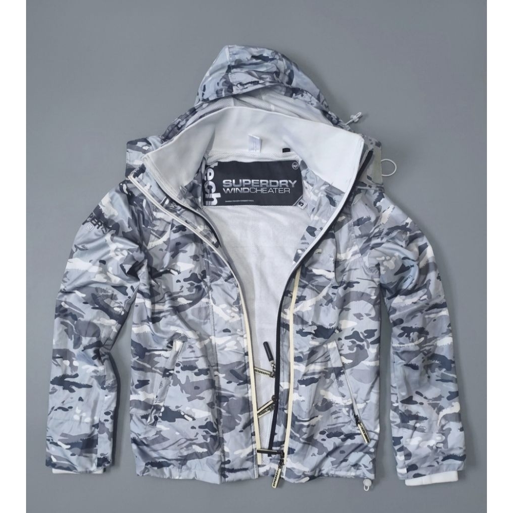 SUPERDRY Arctic Hooded Print Pop Zip Sd-Windcheater
