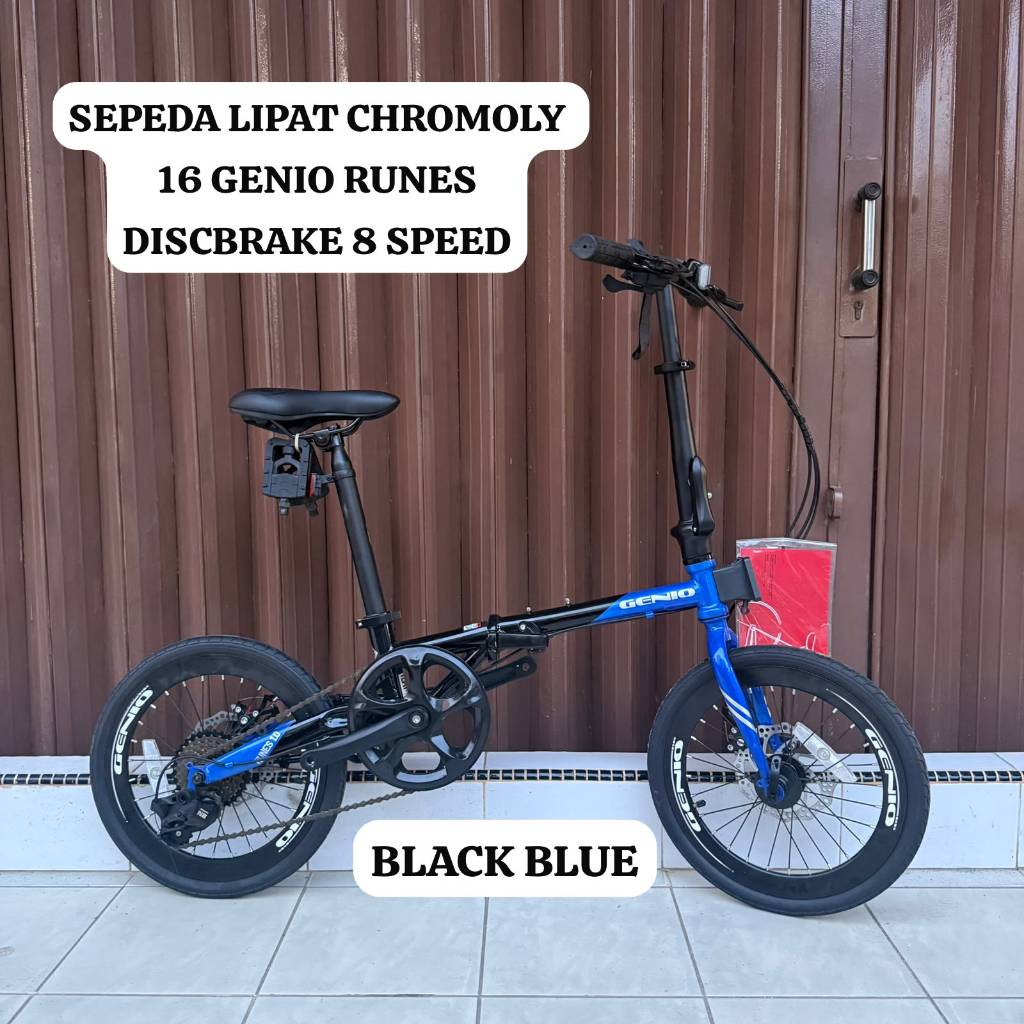 (batam) Sepeda Lipat 16 United Genio Runes Chromoly Folding Bike