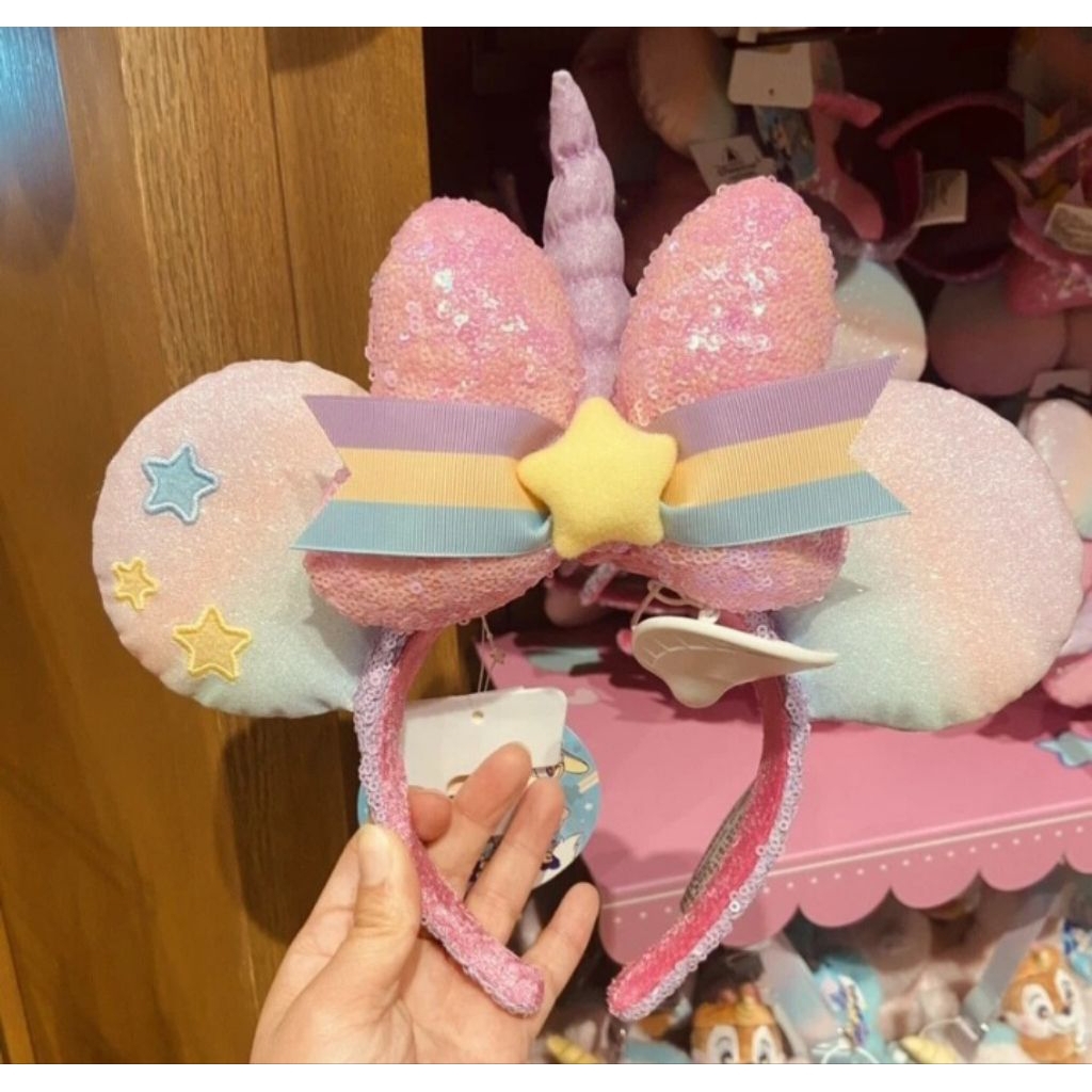 Bando Headband Minnie Mouse Unicorn Original Shanghai Disney.