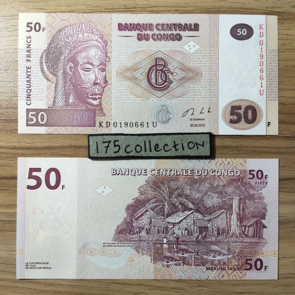 Uang asing Kongo 50 Francs unc