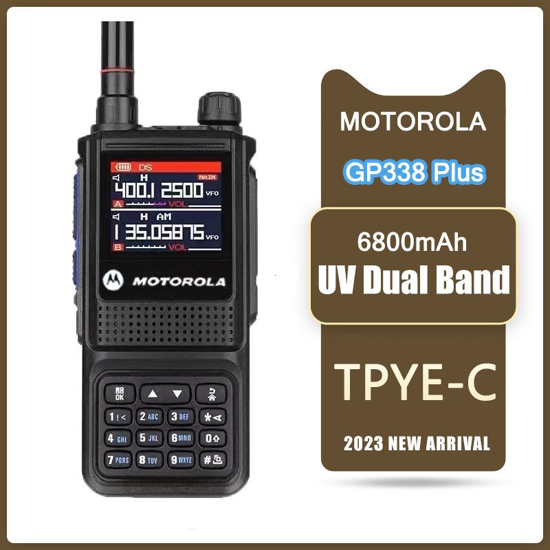 HT Walkie Talkie Murah GP338 Plus 15W TX MOTOROLA Jarak Jauh 20KM HT copy frequency water proof LED