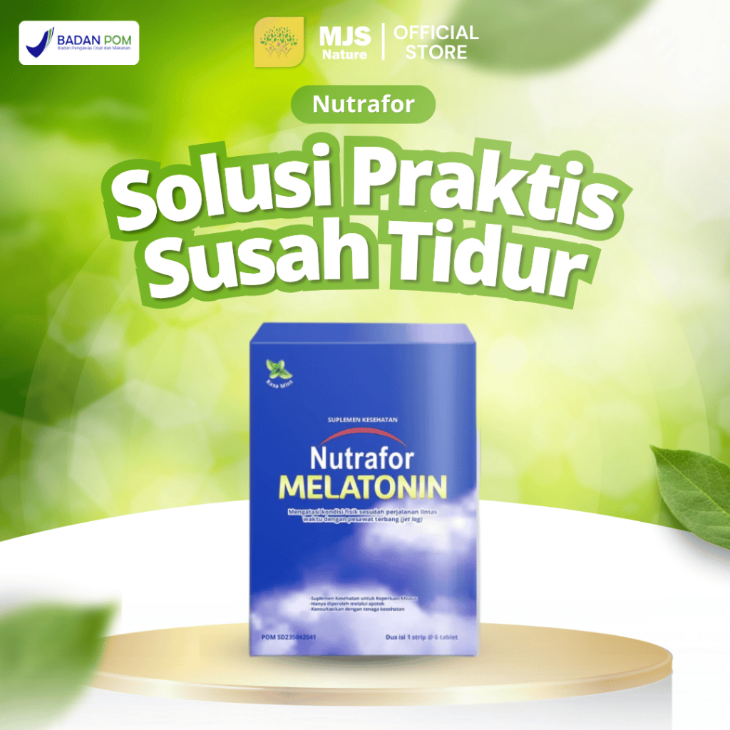 Nutrafor Melatonin Suplemen Insomnia Jet Lag Tidur Nyenyak Ampuh Cepat Lelap Mengatasi Susah Tidur P