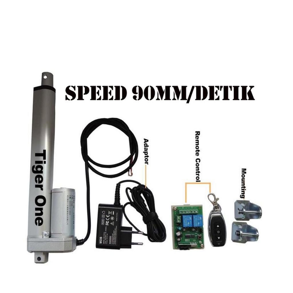 Kumau Aktuator, Actuator 12V Linear Aktuator, Linear Actuator 20cm 100n