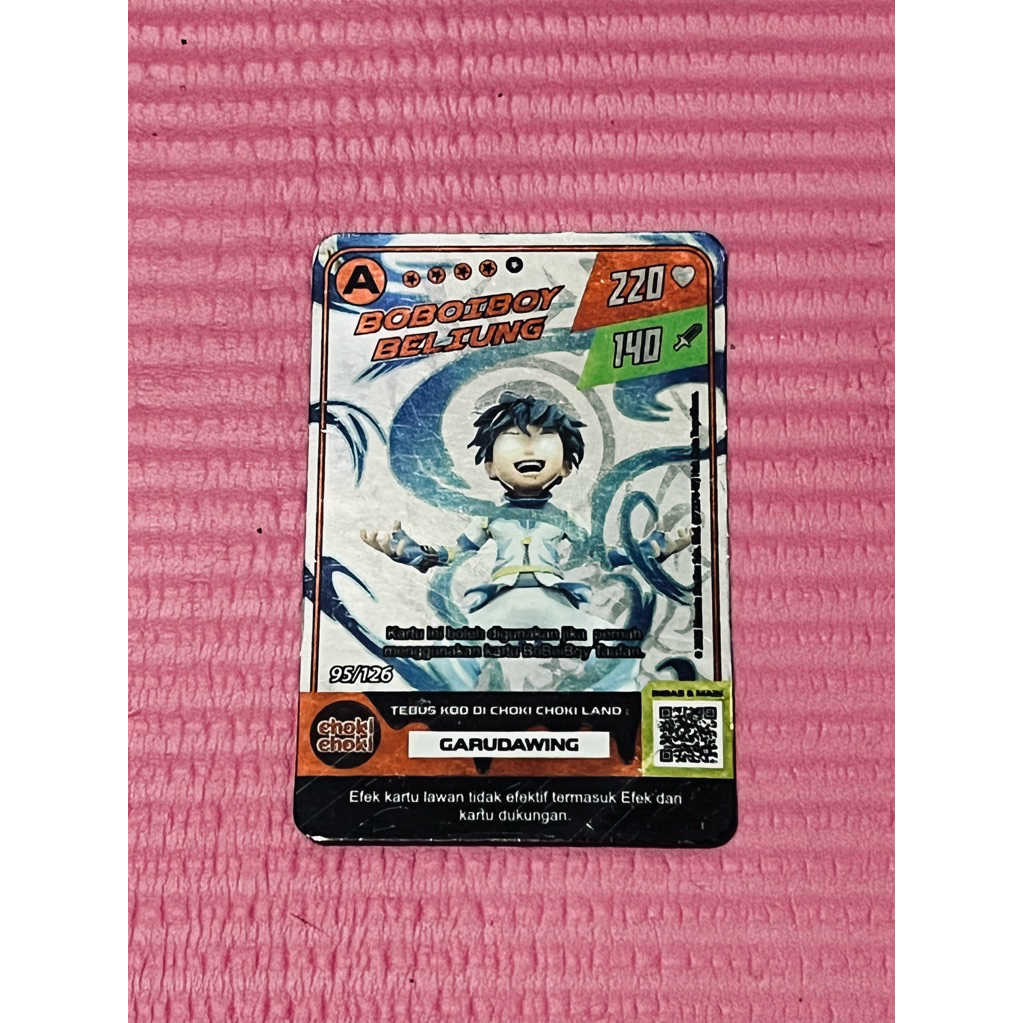 Kartu Boboiboy Beliung Choki choki