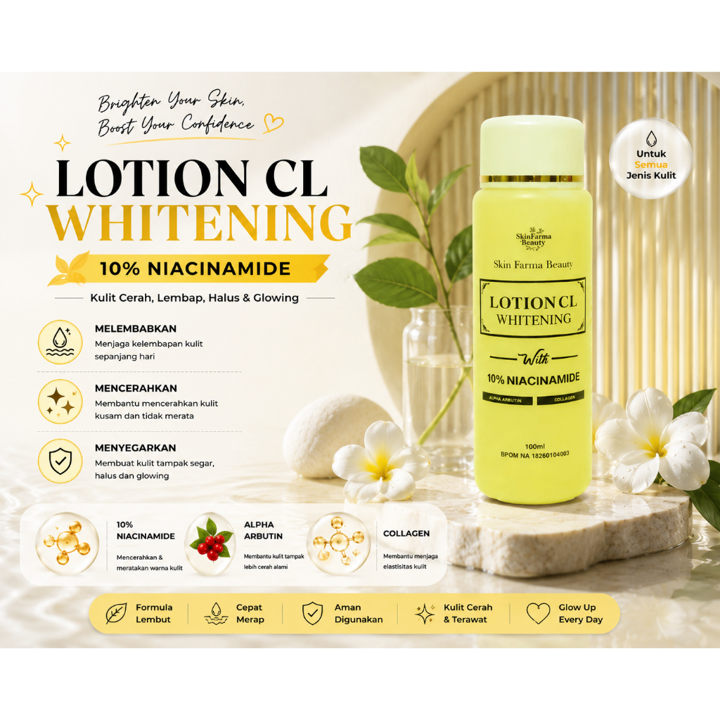 [ SkinFarmaBeauty ] BODY LOTION WHITENING CL FARMASKIN Perawatan Mencerahkan Tangan - HB CL